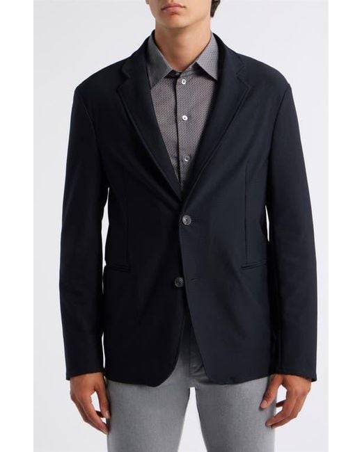 Emporio Armani Black Rice Stitch Sport Coat for men
