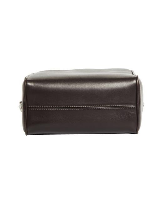 The Row Black Small Ray Leather Cube Top Handle Bag