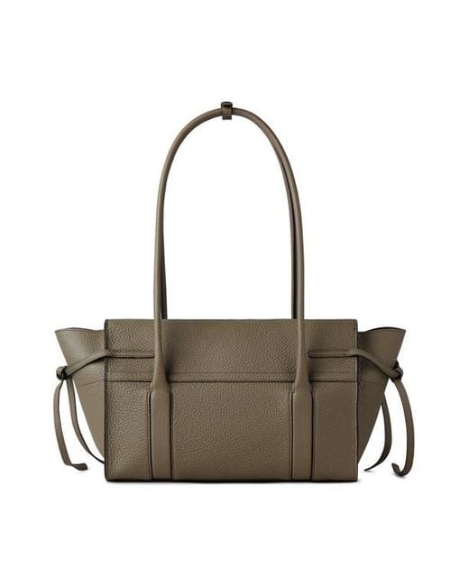 Mulberry Brown Pebbled Leather Satchel Bag