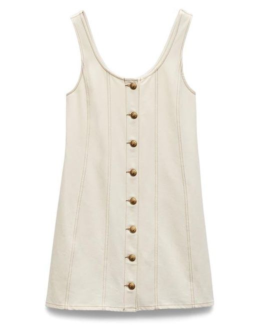 Rag & Bone White Laney Featherweight Cotton Blend Minidress
