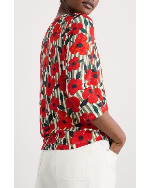 Seasalt Cornwall Red Studio Glass Organic Cotton Button-Up Top