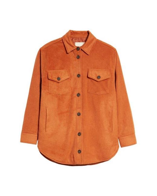 Thread & Supply Orange Plaid Flannel Shacket