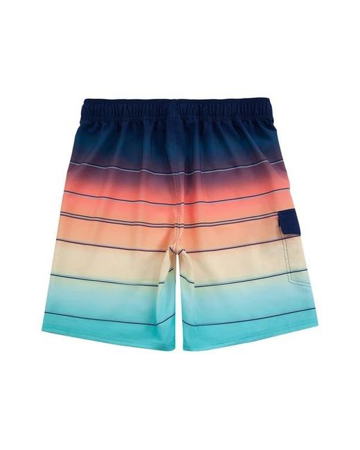 Rokka&Rolla Blue Quick-Dry Swim Trunks With Elastic Waist for men