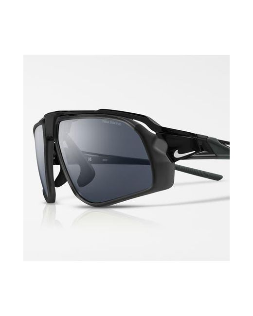 Nike Black Flyfree 72Mm Rectangular Sunglasses for men