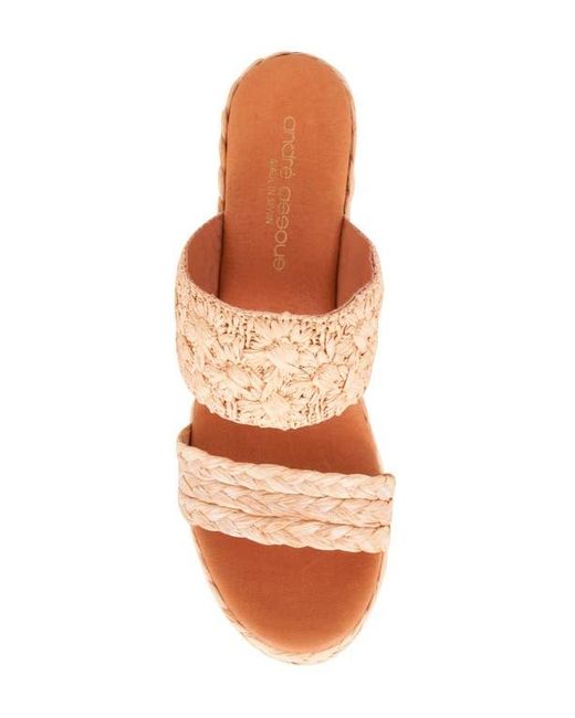 Andre Assous Pink Nolita Wedge Slide Sandal