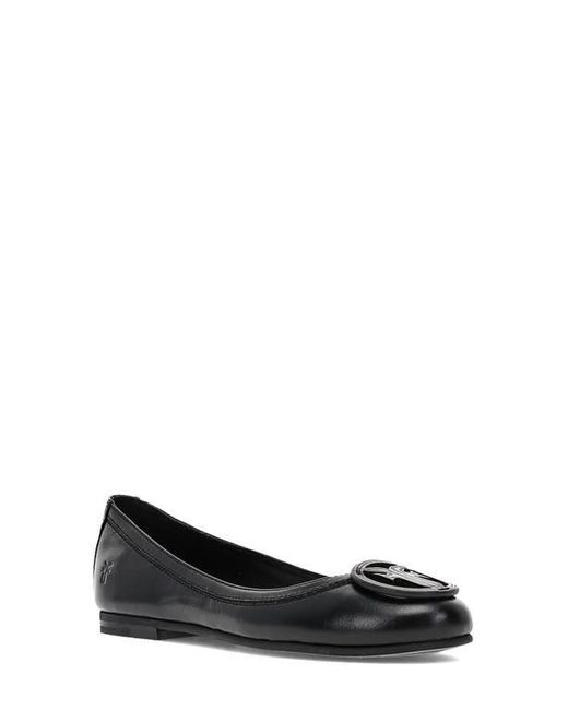 Frye Black Carson Logo Ballet Flat