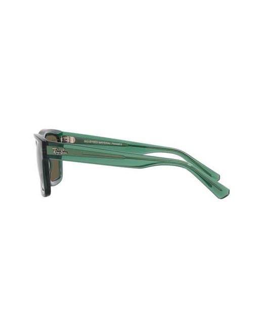 Ray-Ban Green Warren 57Mm Rectangular Sunglasses for men