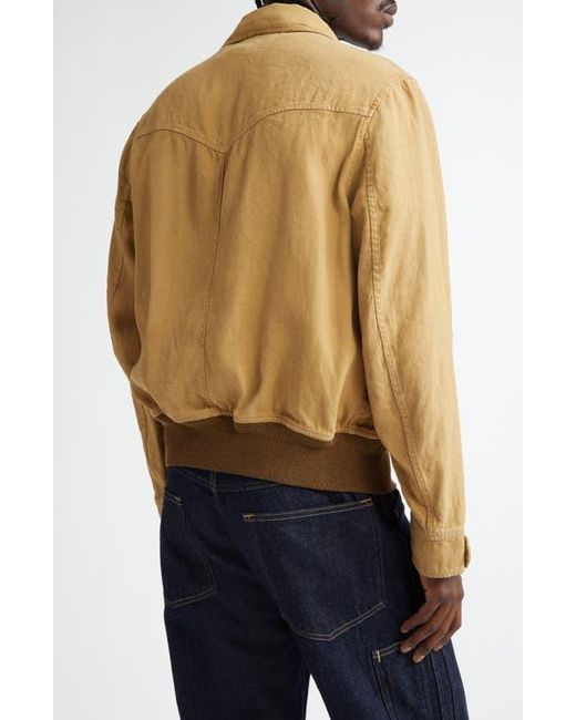 Ralph Lauren Blue Linen & Cotton Canvas Chore Coat for men