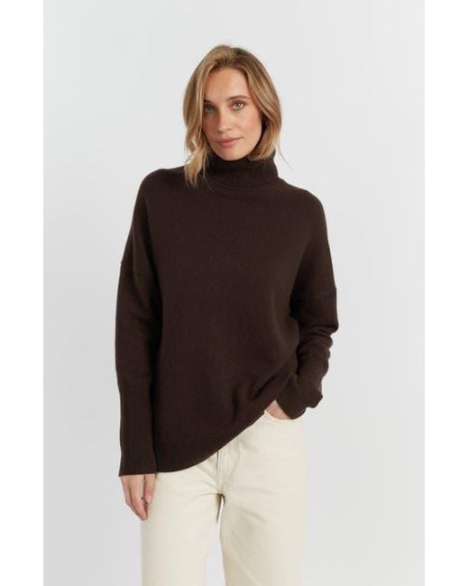 Chinti Parker Women's Brown Pure Cashmere Roll Neck Sweater