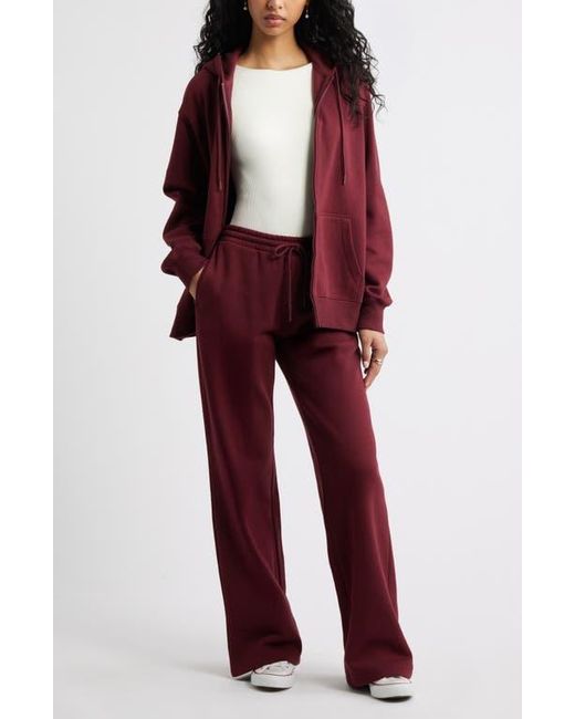 BP. Red Wide Leg Fleece Pants