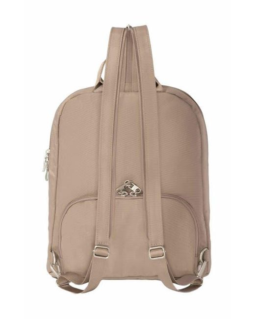 Baggallini Brown Coastal Flip Lock Day Pack