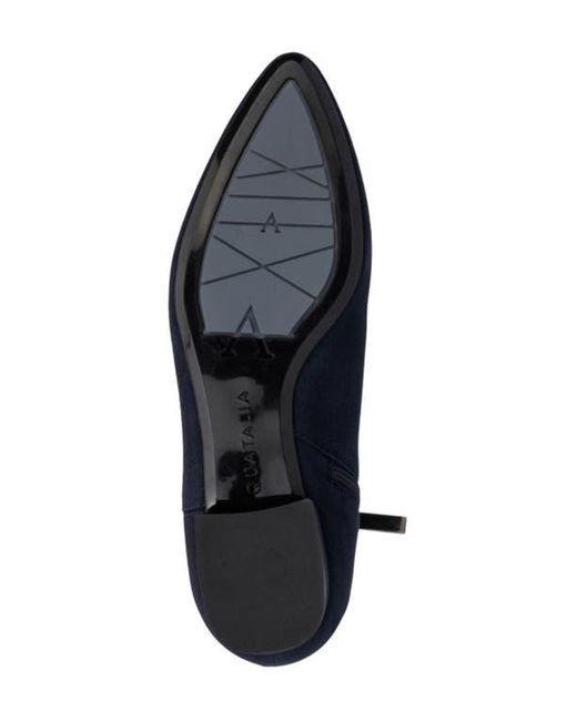Aquatalia Blue Prisilla Pointed Toe Zip Bootie