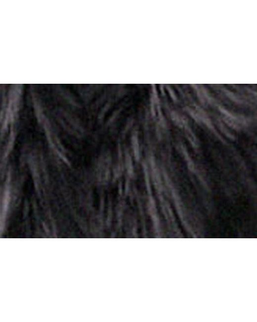 TOPSHOP Gray Mid Length Faux Fur Coat