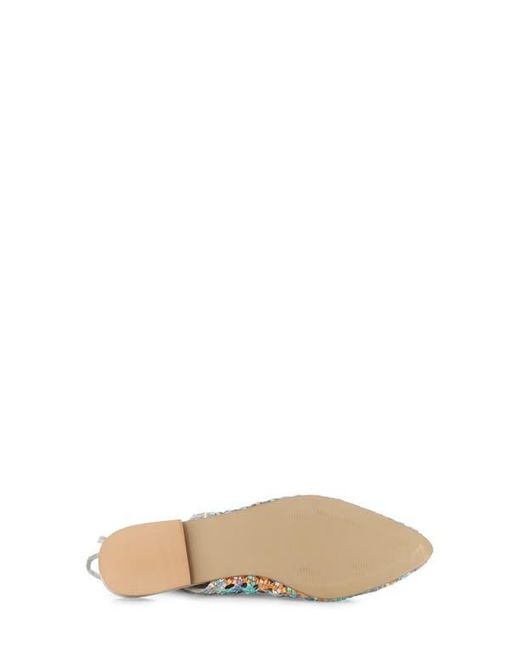 Bos. & Co. Blue Willow Slingback Cap Toe Flat