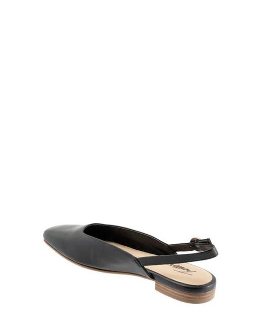 Trotters Black Holly Slingback Flat
