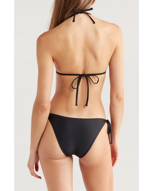 Solid & Striped Black The Iris Side Tie Bikini Bottoms