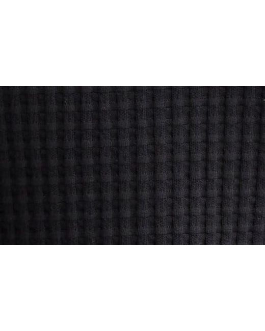 Lafayette 148 New York Black Mixed Stitch Short Sleeve Sweater