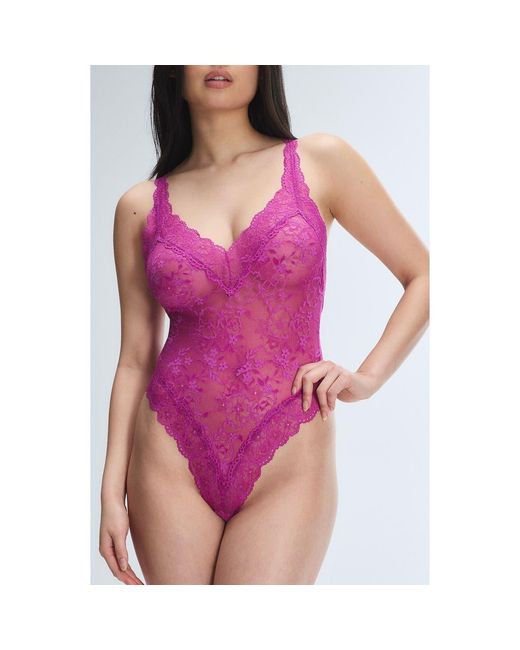 Savage x Fenty Purple Soft 'N Savage Lace Teddy