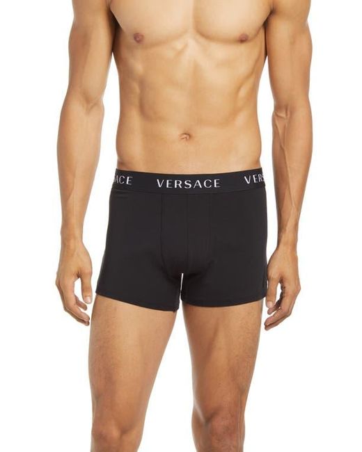 Versace Blue 2-Pack Logo Trunks for men