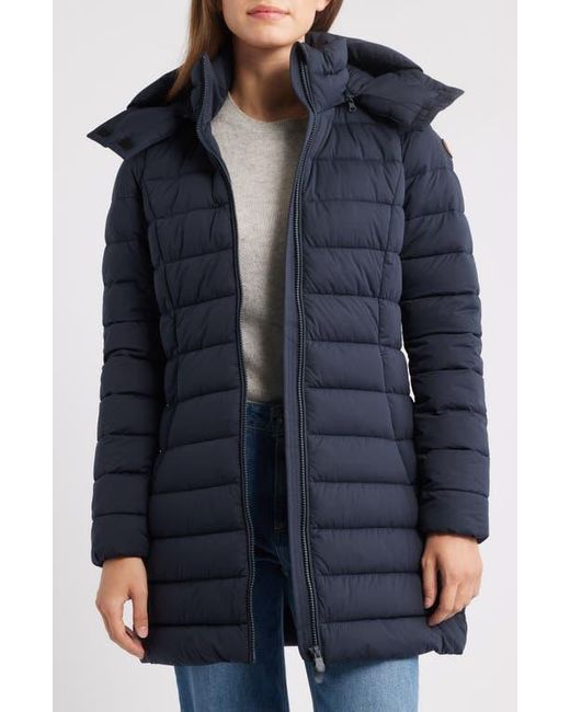 Save The Duck Blue Dorothy Water Resistant Quilted Puffer Coat
