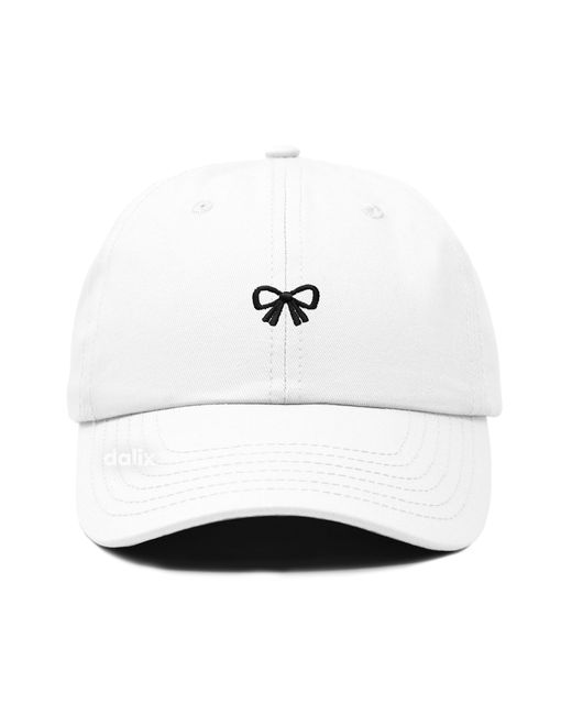 Alix White Bow Dad Cap