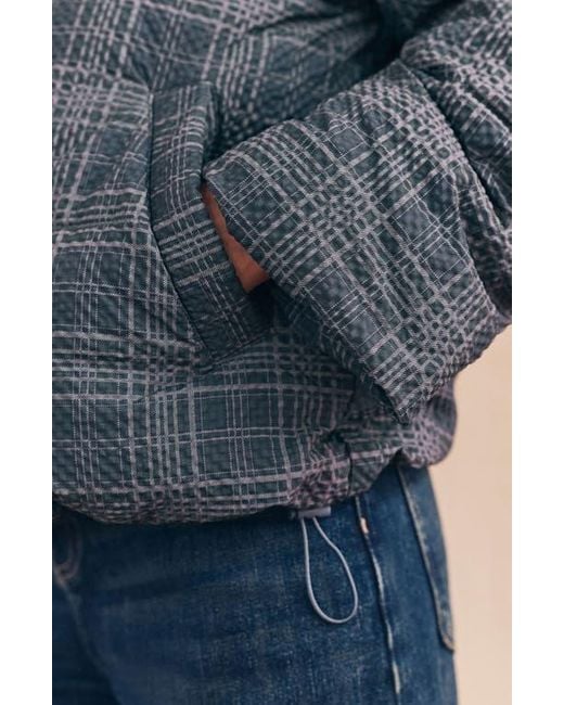 Next Blue Check Puffer Jacket