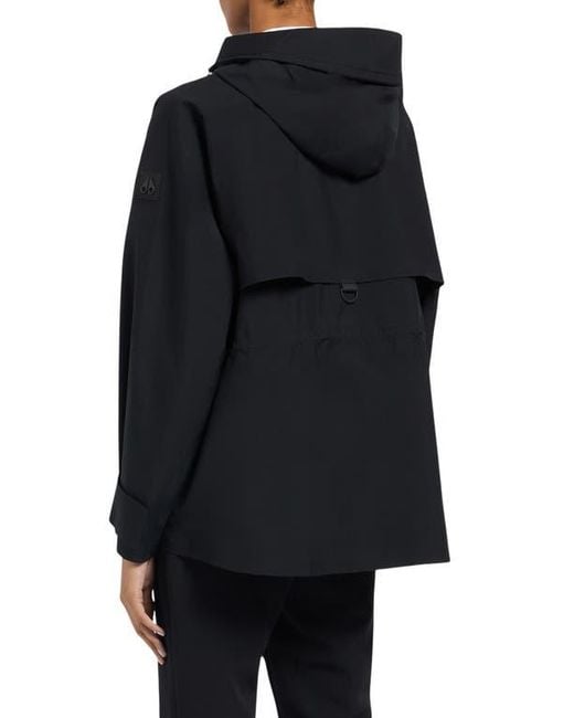 Moose Knuckles Black Laurier Waterproof Ripstop Jacket