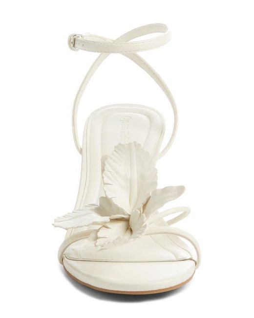 Open Edit White Zuri Ankle Strap Sandal