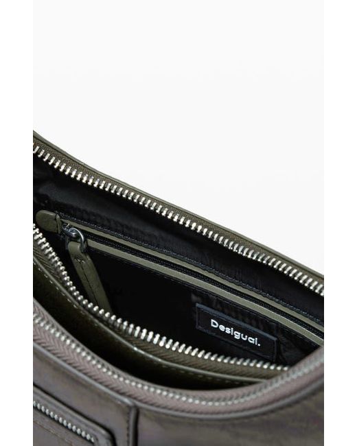 Desigual Gray 2-In1 Shoulder Bag