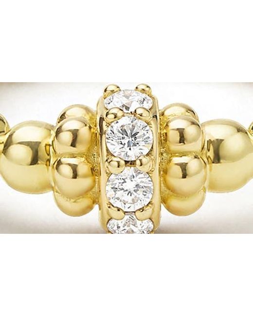 Lagos Metallic Caviar Diamond Stacking Ring