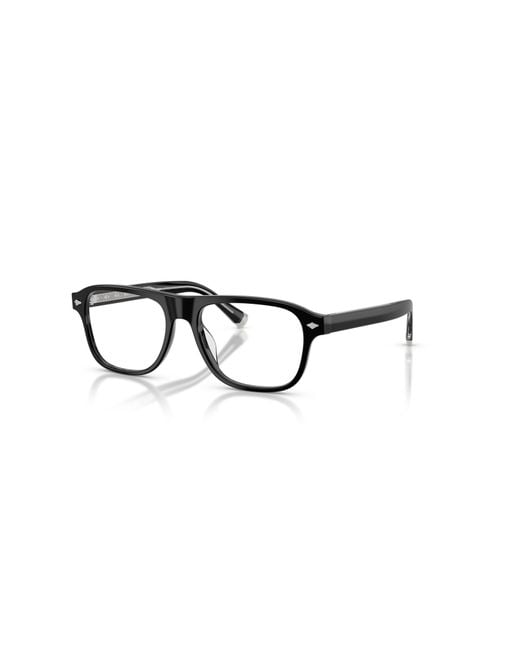 Brunello Cucinelli Black 55Mm Rectangle Optical Glasses for men