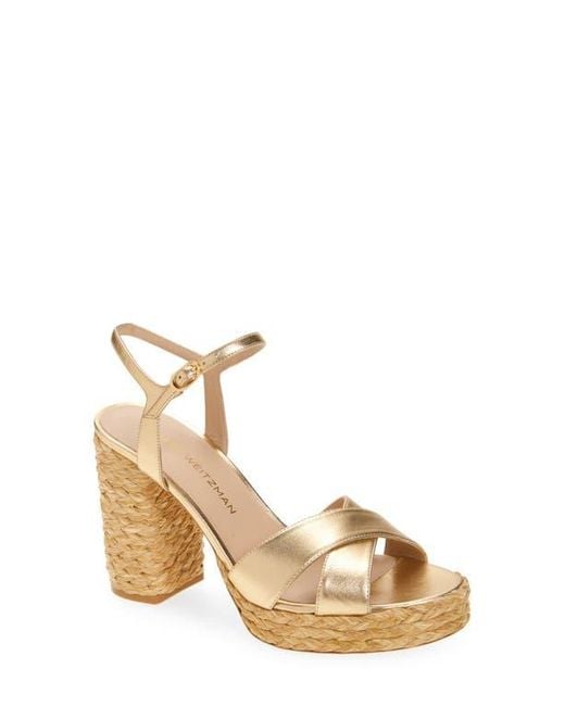 Stuart Weitzman Natural Dayna Platform Sandal