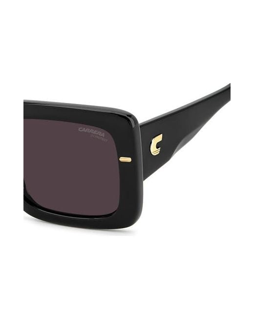 Carrera Black 53Mm Rectangular Sunglasses