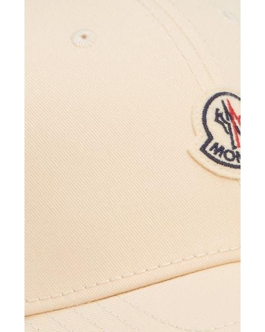 Moncler Natural Baseball Hat With Logo