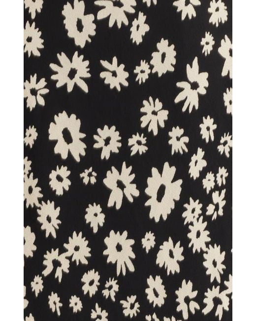 Rails Black Annmarie Floral Ruffle Trim Maxi Dress