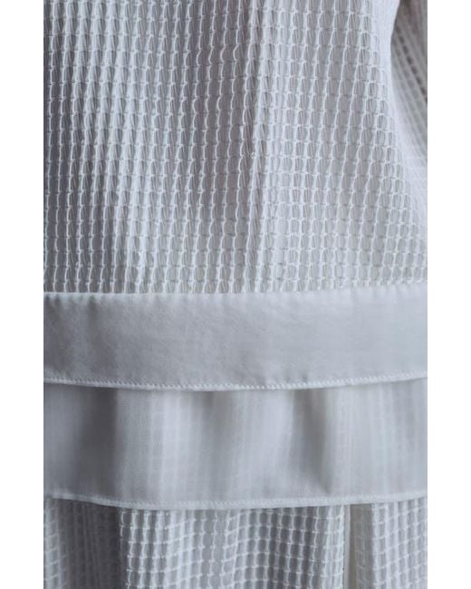 DKNY Blue Window Layered Top