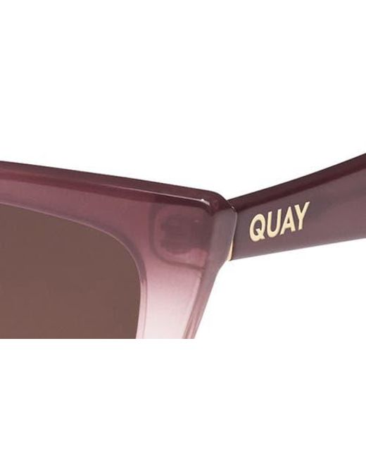 Quay Call The Shots 54Mm Gradient Cat Eye Sunglasses in Pink  display picture 2