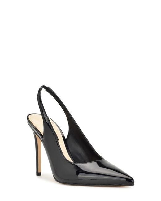 Nine West Black Feather Slingback Pointed Toe Pump