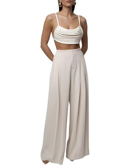 JLUXLABEL Brown Sofie Braided Top