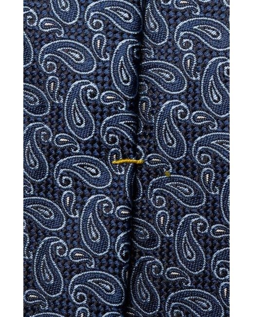 Eton of Sweden Blue Paisley Silk Jacquard Tie for men