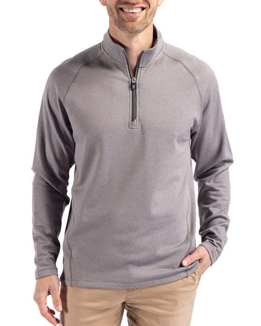 Cutter & Buck Gray Peshastin Fleece Half Zip Pullover for men