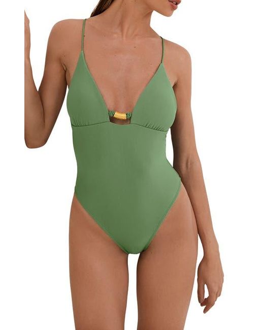ViX Green Stacy One-Piece Swimsuit