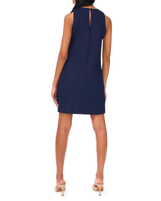 Halogen® Blue Halogen(r) Sleeveless Linen Blend A-line Dress