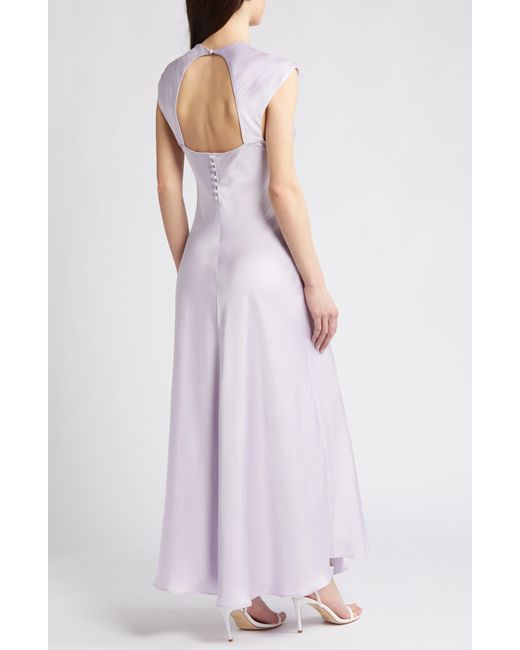 Bardot Purple peggy Satin Maxi Dress