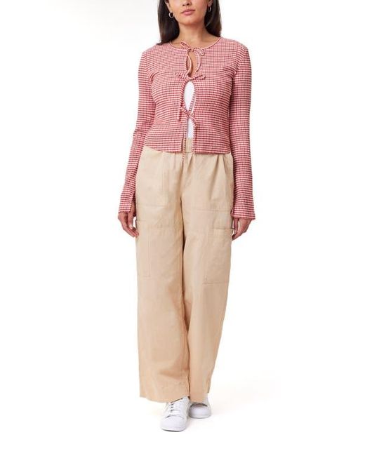 Scotch & Soda Pink Gingham Tie Top