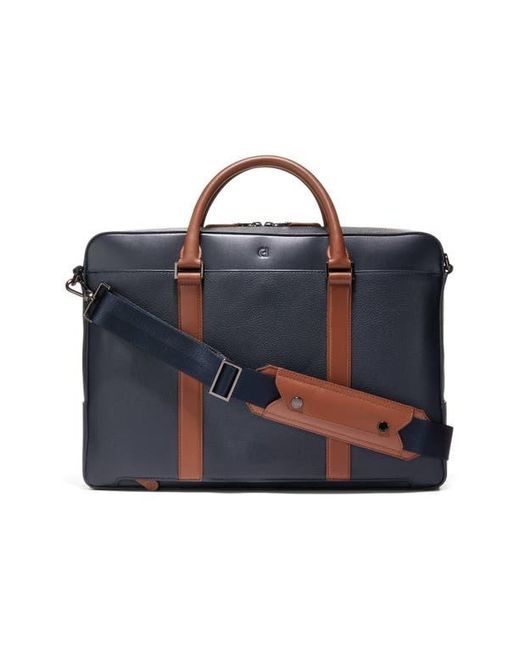 Cole Haan Blue Triboro Leather Briefcase for men