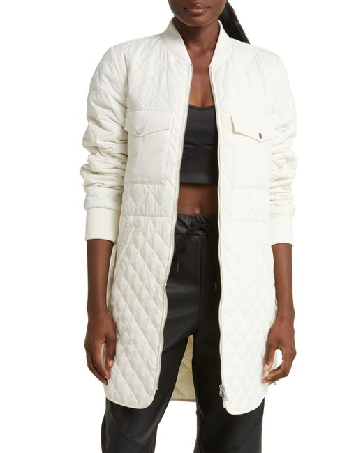 Zella White Quilted Recycled Polyester Jacket