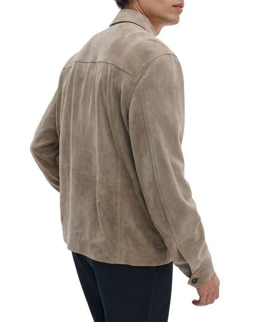 Rag & Bone Gray Dwight Goatskin Suede Jacket for men