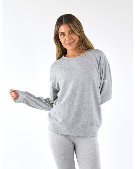 Softflex White Oversized Crew
