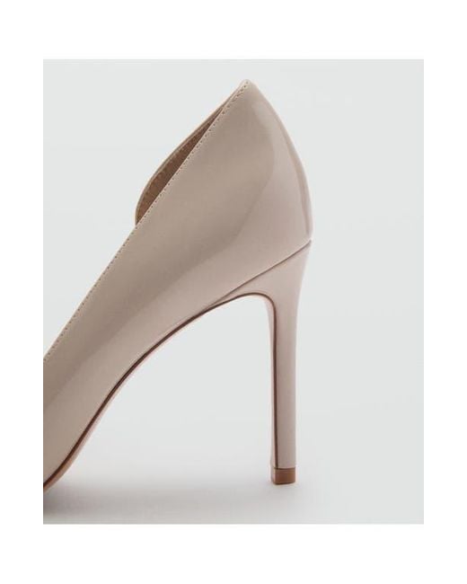 Mango Gray Half D'Orsay Pointed Toe Pump